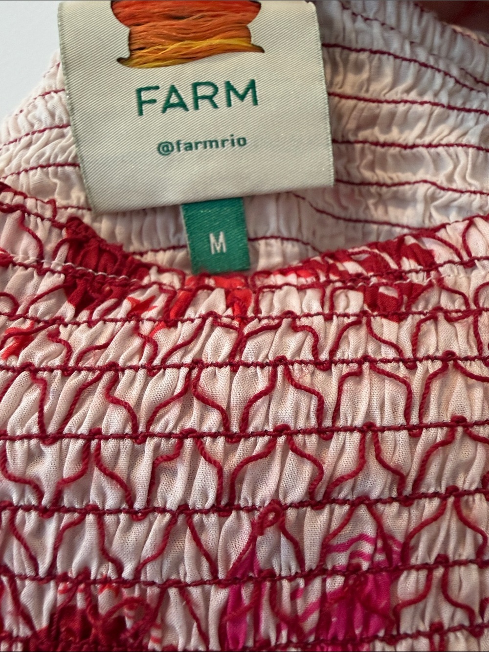 FARM Rio Cream Maxi Skirt with Red Floral Trim - Picture 2 of 2